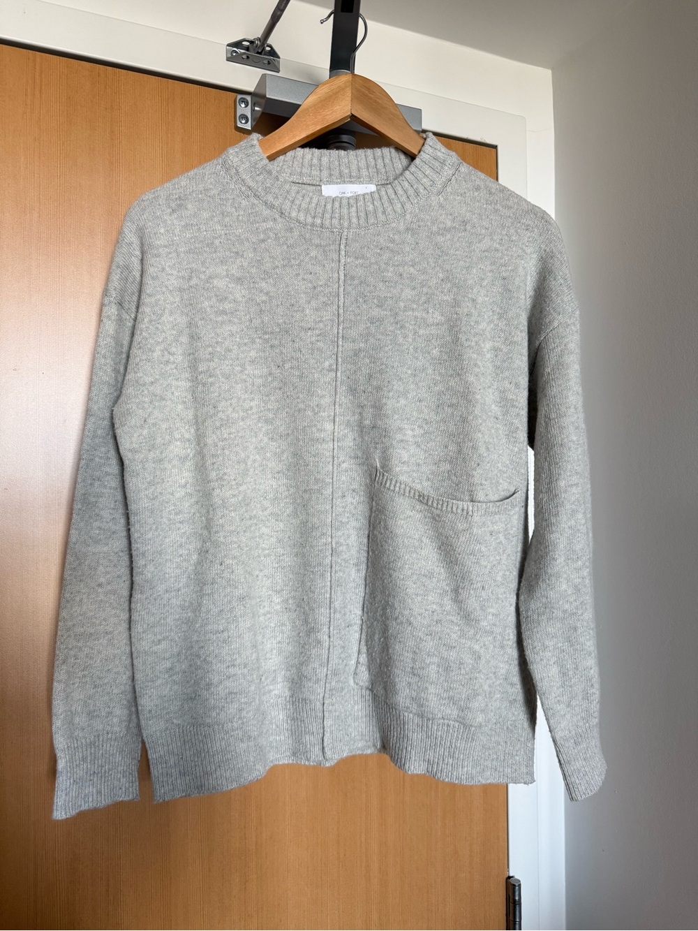 OAK + FORT Women's Crewneck Sweater in Light Gray